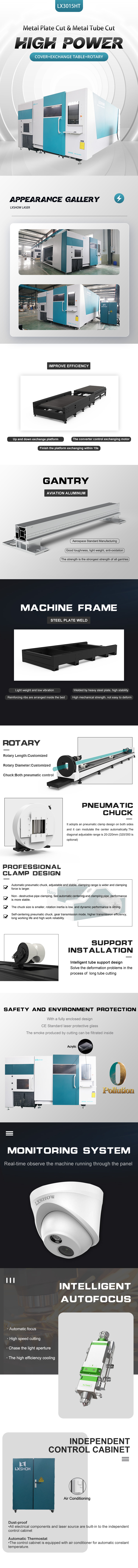 High-Power Enclosed Laser Metal Plate and Tube Integrated Cutting Machine